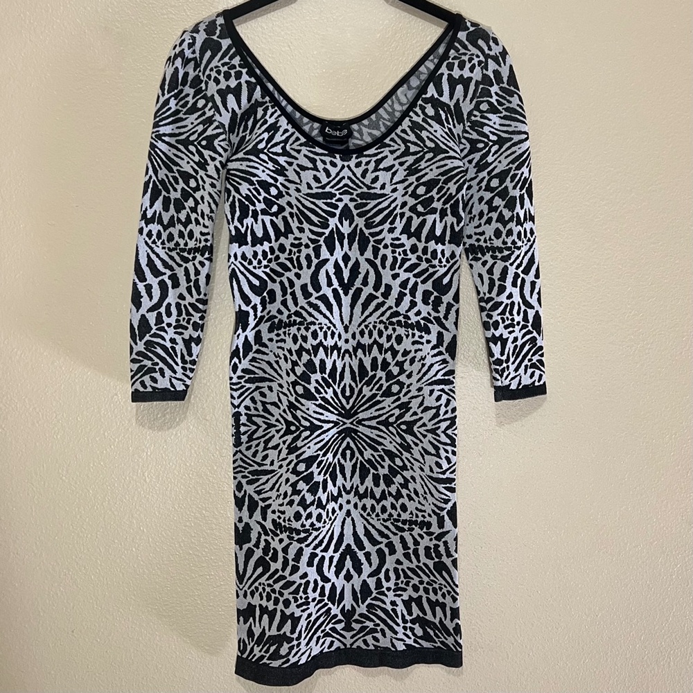 BEBE Zebra Print Dress - Figure Flattering!